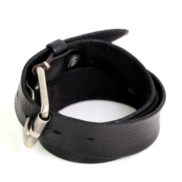 Berge BLACK GENUINE LEATHER 1 3/8"Wd CLASSIC CASUAL DRESS MEN'S BELT 38/95 (A62 - Picture 3 of 14